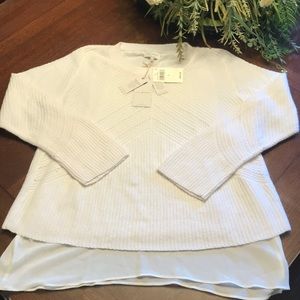 Lucky Brand L Cashmere Quality Sweater w/underlay